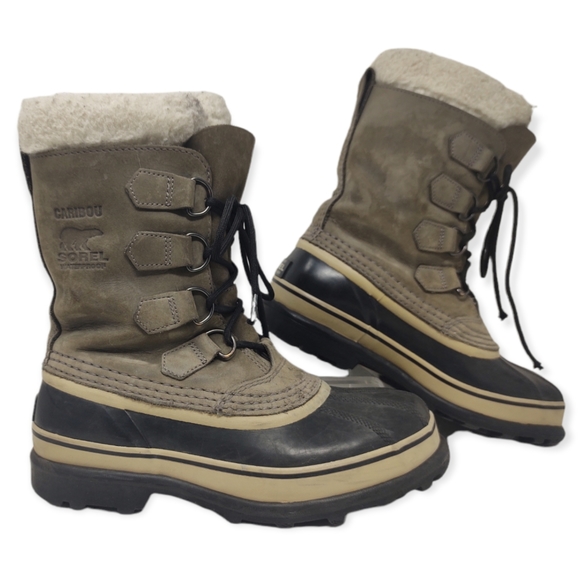 Sorel Shoes - SOREL Caribou Boot leather snow felt Sherpa waterproof winter traction b…